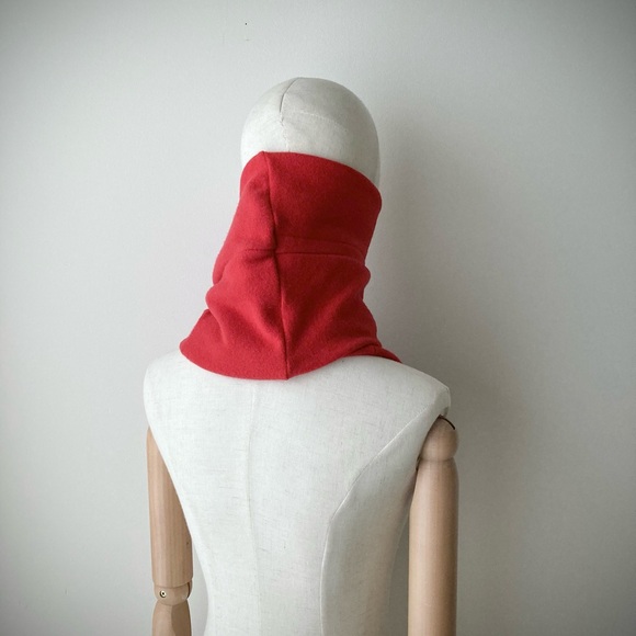 joodito 100% cashmere origami boro sweater scarf wrap cowl shawl winter warm red - Picture 6 of 9